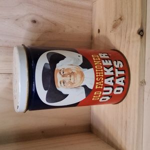Antique vintage old fashioned quaker oats metal Tin limited edition 1982